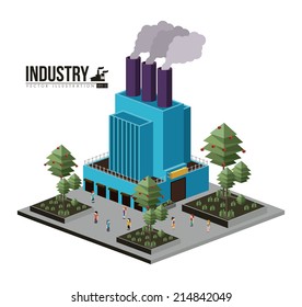 Industry design over white background,vector illustration
