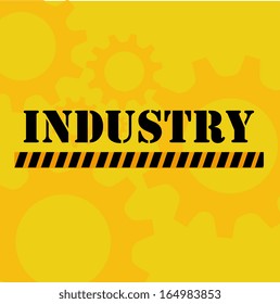 industry design over yellow  background vector illustration 