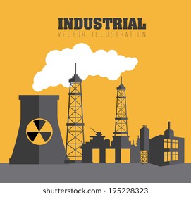 Industry design over yellow background,vector illustration