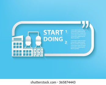 
Industry Design and text box,vector