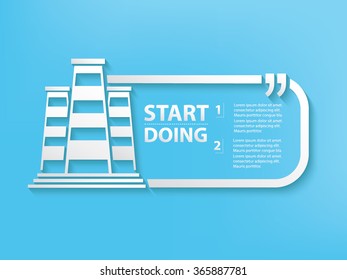 
Industry Design and text box,vector