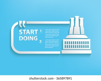 
Industry Design and text box,vector