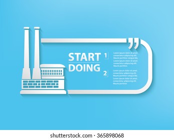 
Industry Design and text box,vector