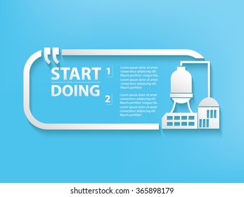 
Industry Design and text box,vector