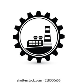 Industry design,gear concept on white background,clean vector