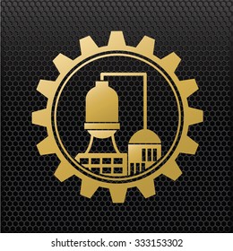 Industry design,golden concept,clean vector
