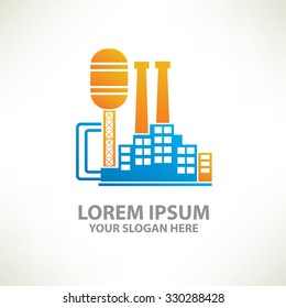 Industry design,logo template,clean vector