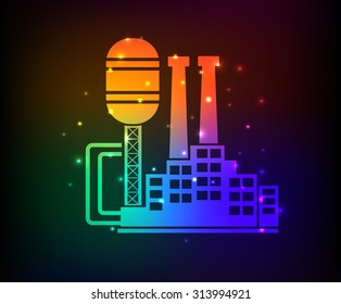 Industry design,rainbow concept,clean vector