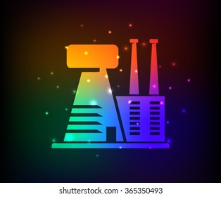 Industry design,rainbow concept,clean vector