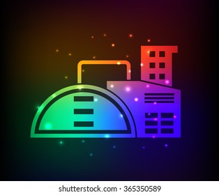Industry design,rainbow concept,clean vector