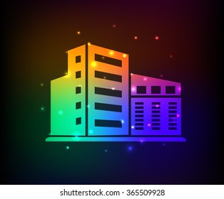 Industry design,rainbow concept,clean vector