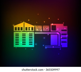 Industry design,rainbow concept,clean vector