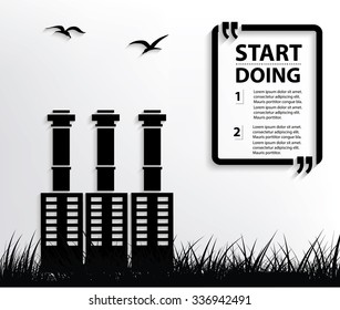 Industry design,Your text on clean background,vector