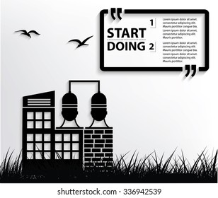 Industry design,Your text on clean background,vector