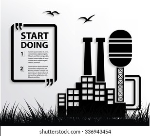 Industry design,Your text on clean background,vector