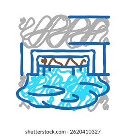 industry drainage system doodle icon sketch vector. industry drainage system sign. isolated symbol illustration
