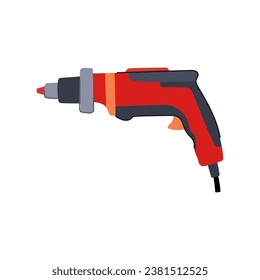 industry drill cartoon. construction industrial, tool technology, repair power industry drill sign. isolated symbol vector illustration