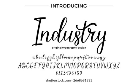 Industry - Elegant Script Font for Smooth Handwritten Design and Creative Typography