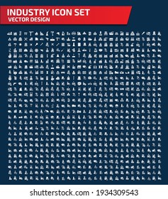 Industry and energy vector icon set