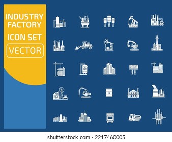 Industry and energy vector icon set