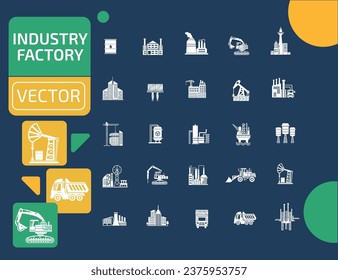 Industry And Energy vector Icon Set