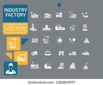Industry And Energy Vector Icon Set
