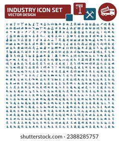 Vektorsymbol-Set für Industrie und Energie
