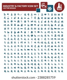 Vektorsymbol-Set für Industrie und Energie