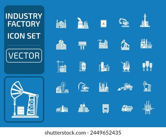 Industry And Energy Vector Icon Set