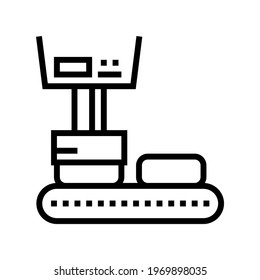 industry equipment cheese production line icon vector. industry equipment cheese production sign. isolated contour symbol black illustration