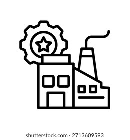 Ilustração de vetor de linha de ícone de especialização do setor