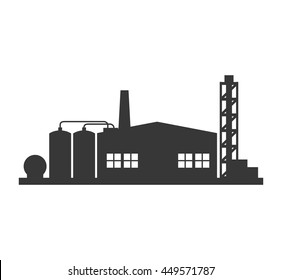 Industry and factory concept represented by plant building icon. Isolated and flat illustration 
