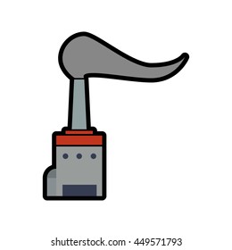 Industry and factory concept represented by plant building with smoke icon. Isolated and flat illustration 