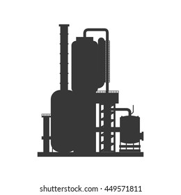 Industry and factory concept represented by plant building icon. Isolated and flat illustration 