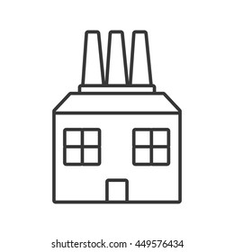 Industry and factory concept represented by plant building icon. Isolated and flat illustration 
