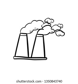 INDUSTRY Factory Icon Vector doodle