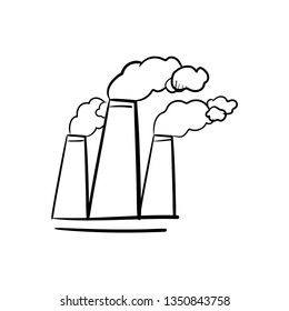 INDUSTRY Factory Icon Vector doodle
