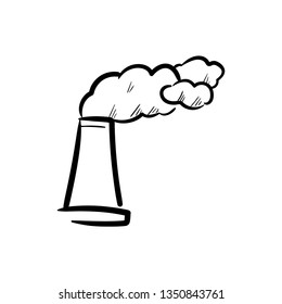 INDUSTRY Factory Icon Vector doodle