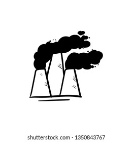 INDUSTRY Factory Icon Vector doodle