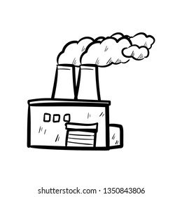 INDUSTRY Factory Icon Vector doodle