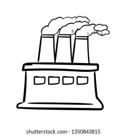 INDUSTRY Factory Icon Vector doodle