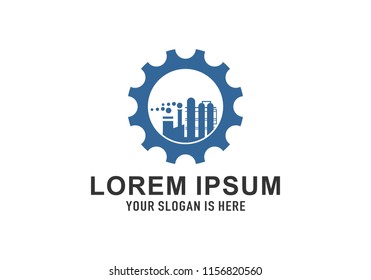 Industry, factory logo vector