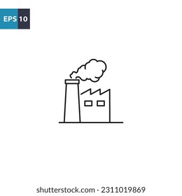 Industry factory outline icon Vector illustration