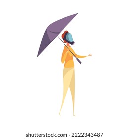 Industry factory pollution composition with isolated doodle style human character of affected person vector illustration