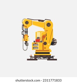 Industry factory robot arm vector isolated