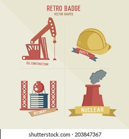 Industry and factory symbol retro design,vector