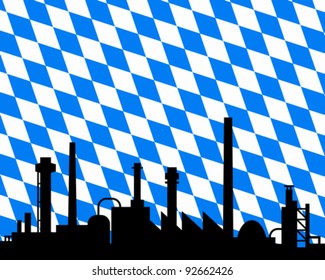 Industry and flag of Bavaria
