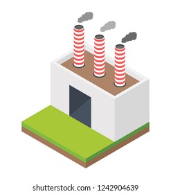 Industry flat isometric icon
