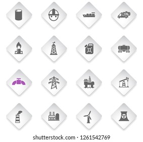 industry flat rhombus web icons for user interface design