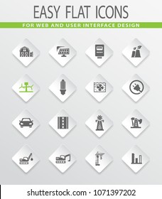 Industry flat vector icons for user interface design